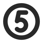 Number 5 Circle SVG Icon